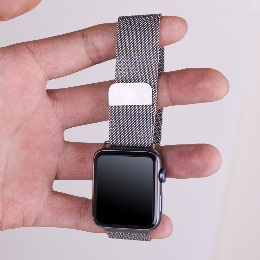 Dây đeo kim loại thay thế cho đồng hồ IOS Series 1/2/3/4 bằng thép không gỉ không cần ốc vít