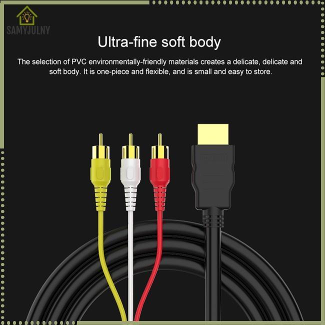 Cáp Chuyển Đổi Hdmi Sang 3rca Av 5v Nhỏ Gọn Tiện Dụng Cho Gia Đình