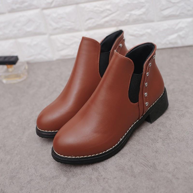 Boots Soras ️️ BỐT da trơn trun, đính hạt Đẳng Cấp, Thanh Lịch Soras SY1016