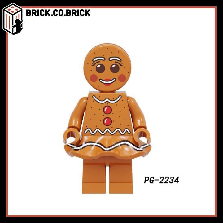 Nhân Vật Đồ Chơi minifig Hóa Trang Ngộ Nghĩnh Tôn Ngộ Không Gấu Hồng Bánh Cookie Pizza Cáo PG2224 - PG-2226