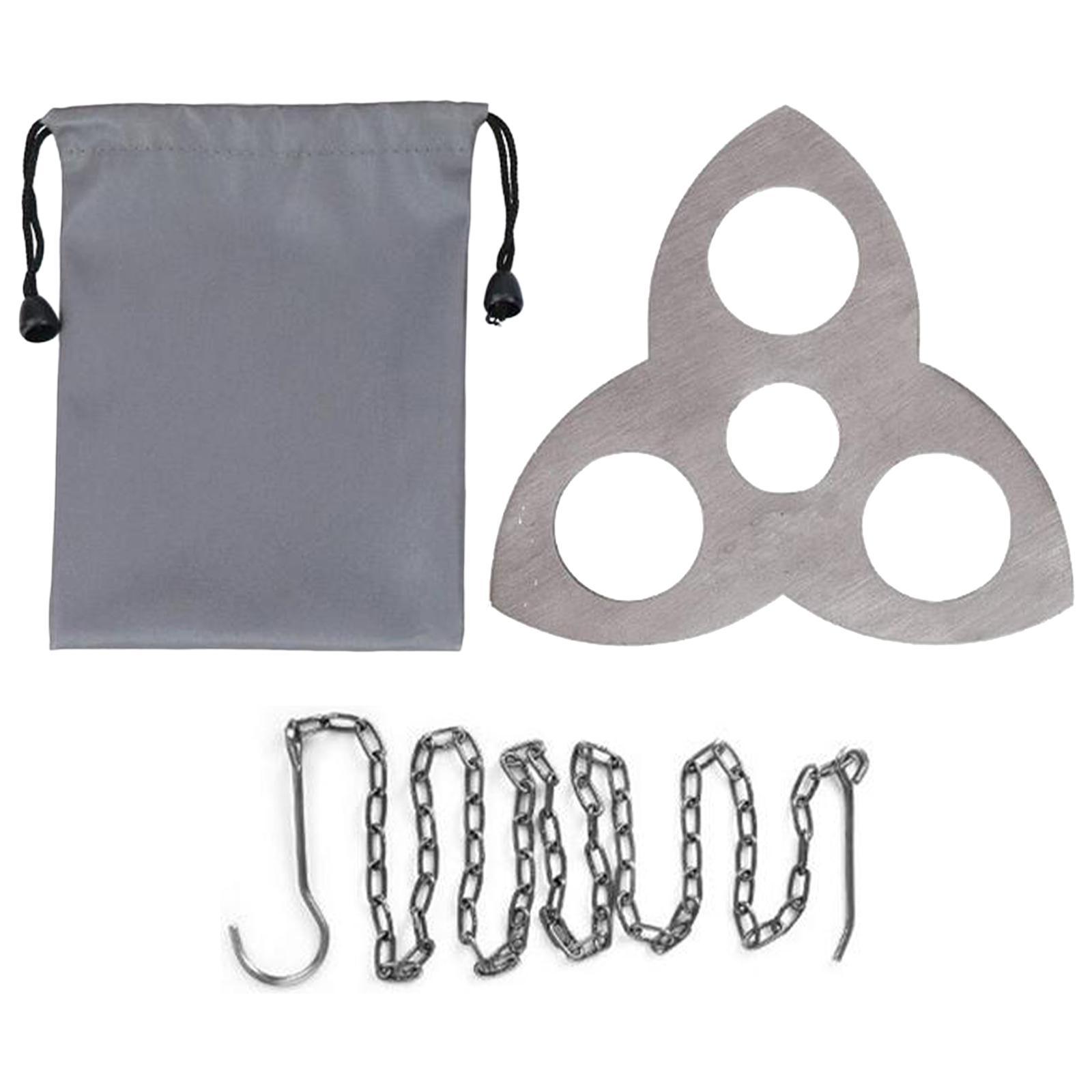 Camping Tripod Board, Turn Branches into Campfire Tripod, Campfire Support Plate with Chain for Hanging Cookware, Great Accessory for Outdoor Cooking