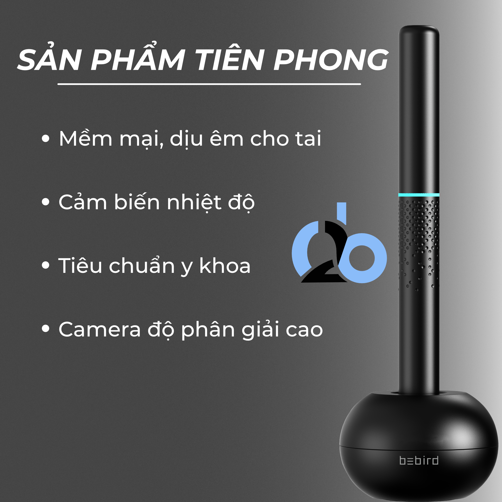 Ngoáy Tai Thông Minh Bebird M9 S, máy ngoáy tai thông minh cho người lớn và trẻ em. Bản nâng cấp với sạc chuẩn USB Type C