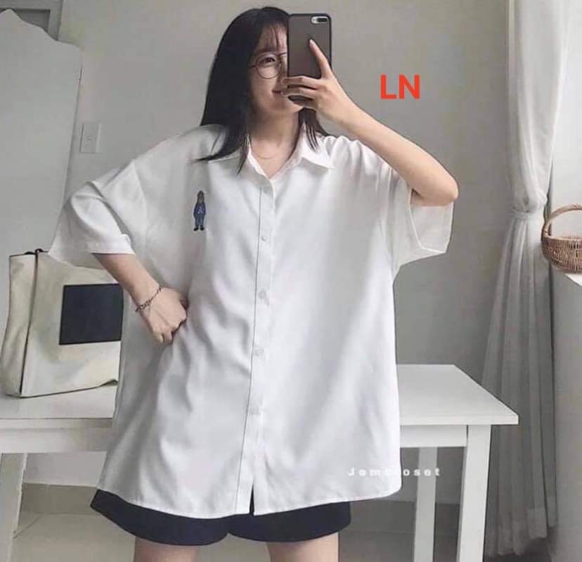 Sơ mi Thêu Gấu