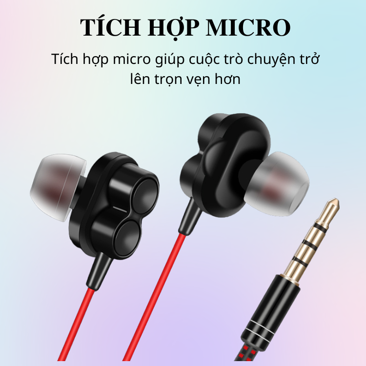 Tai Nghe Nhét Tai Huqu A88 - Giao Tiếp Cổng Tiêu Chuẩn 3.5mm - Hàng Chính Hãng