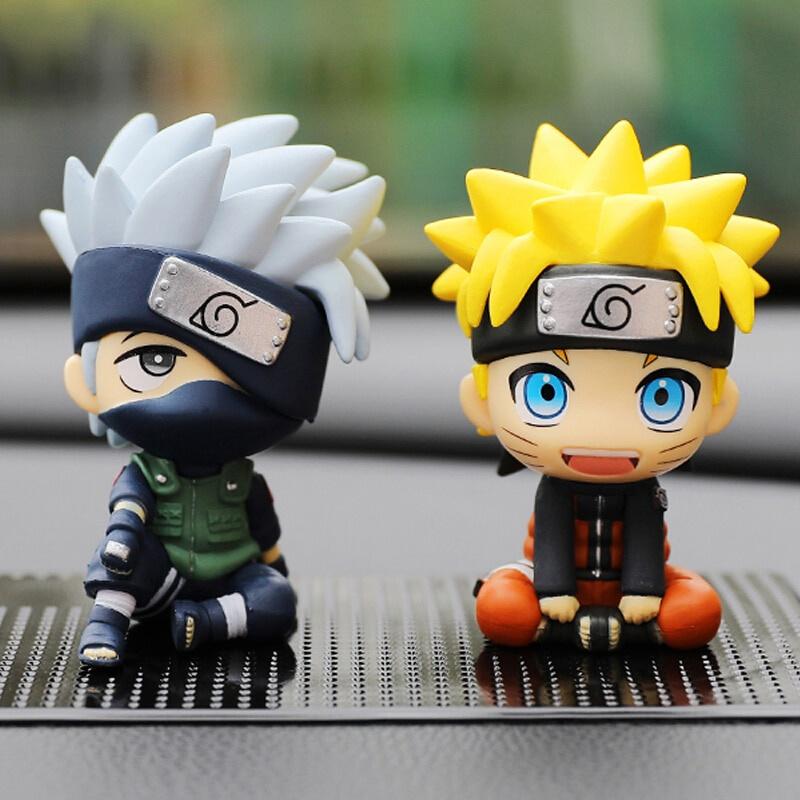 9cm Anime Naruto Figure Uzumaki Naruto Kakashi Uchiha Sasuke Itachi Cute Toys Q Figurals nendoroid Car decoration Model