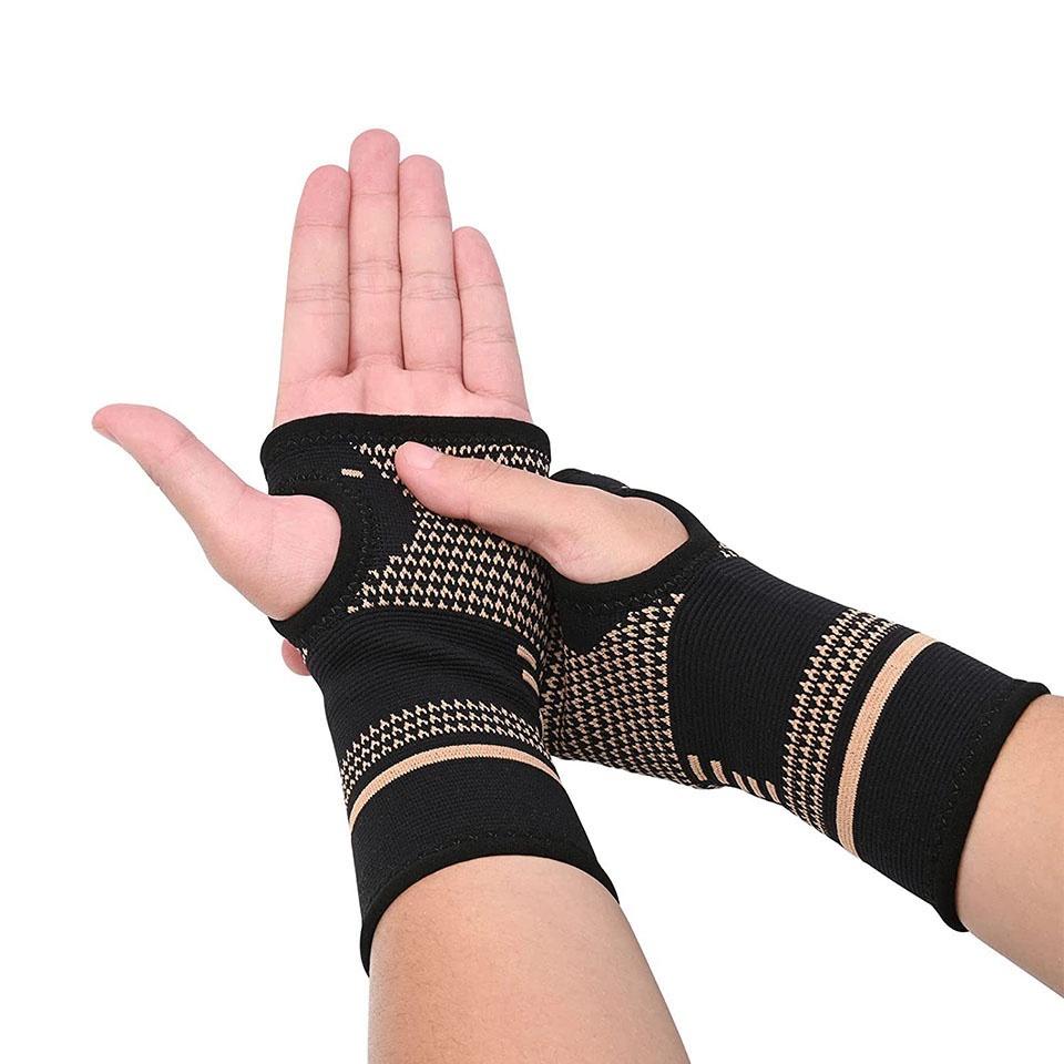 1 Đôi Găng Tay Sợi Đồng Hỗ Trợ Giảm Đau Nhức Cổ Tay