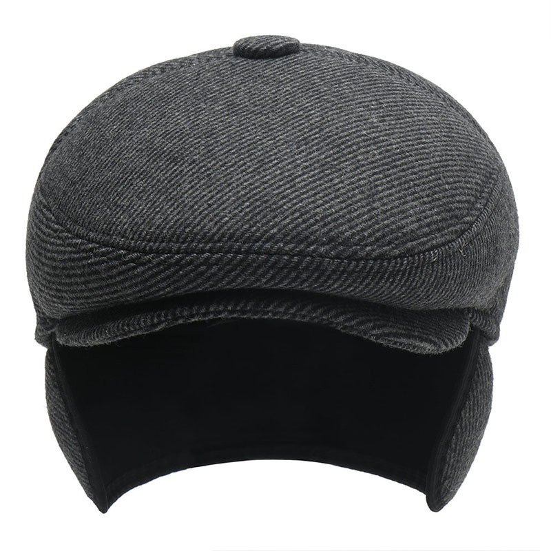 Mũ Beret Nam Trung Niên Đẹp, Chất Liệu Dày Dặn, Có Tai Che LTM-012