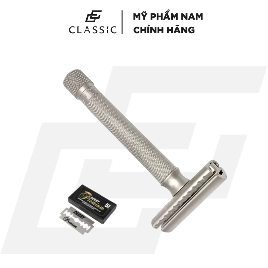 Dao cạo râu Parker VARGR – Satin Chrome