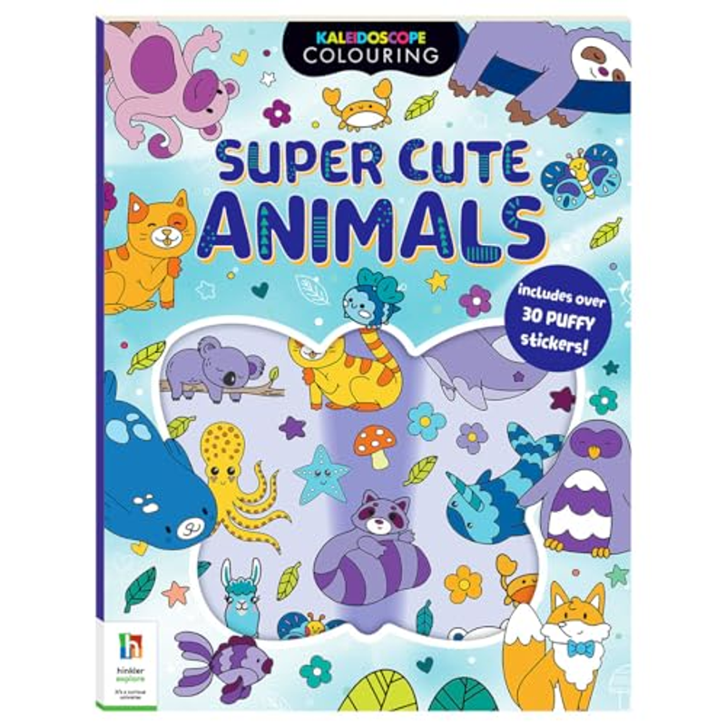 Sách Kaleidoscope Colouring Scented Stickers Super Cute Animals