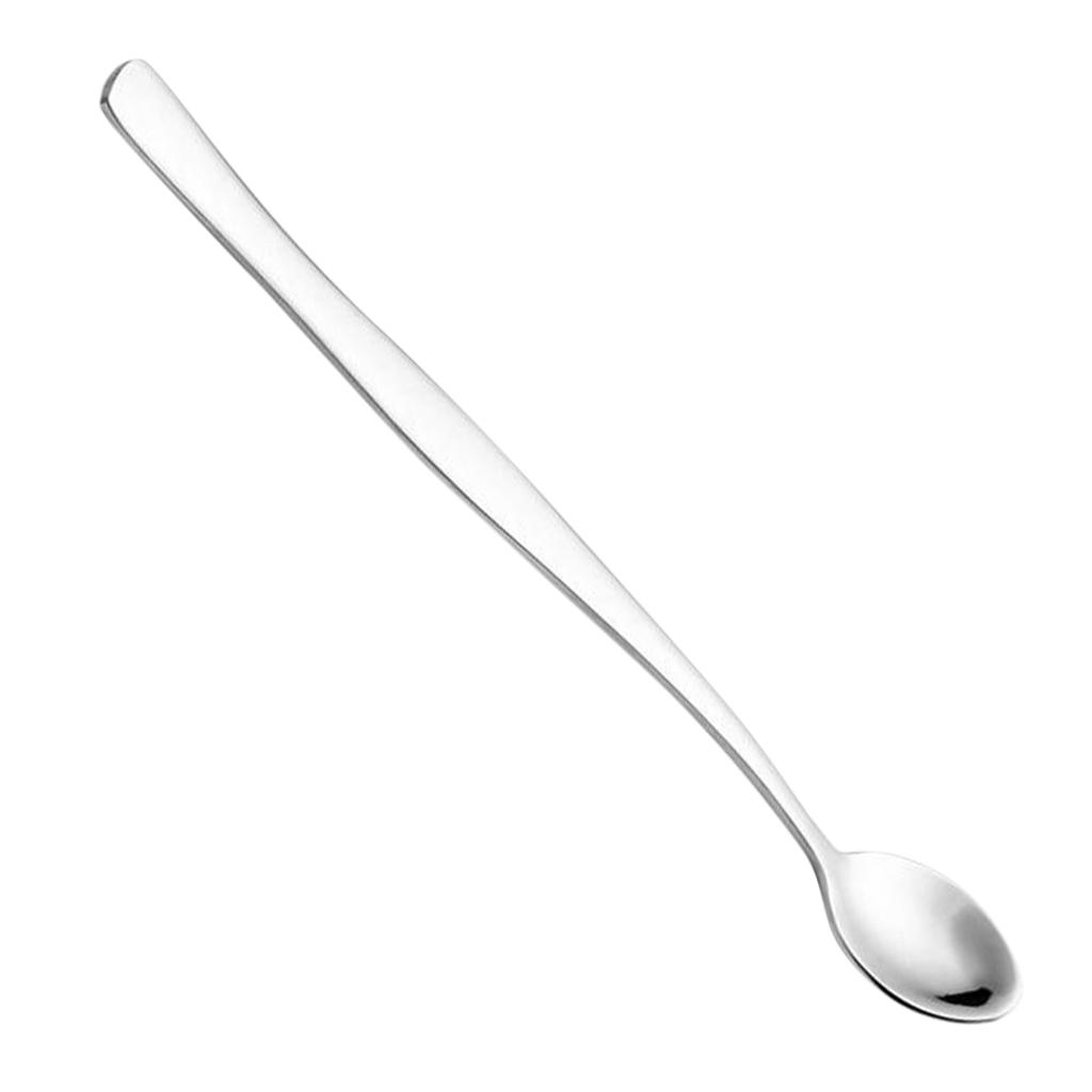 Stainless Steel Long Handle Spoon Mixing Stirring Bar Flatware Tableware