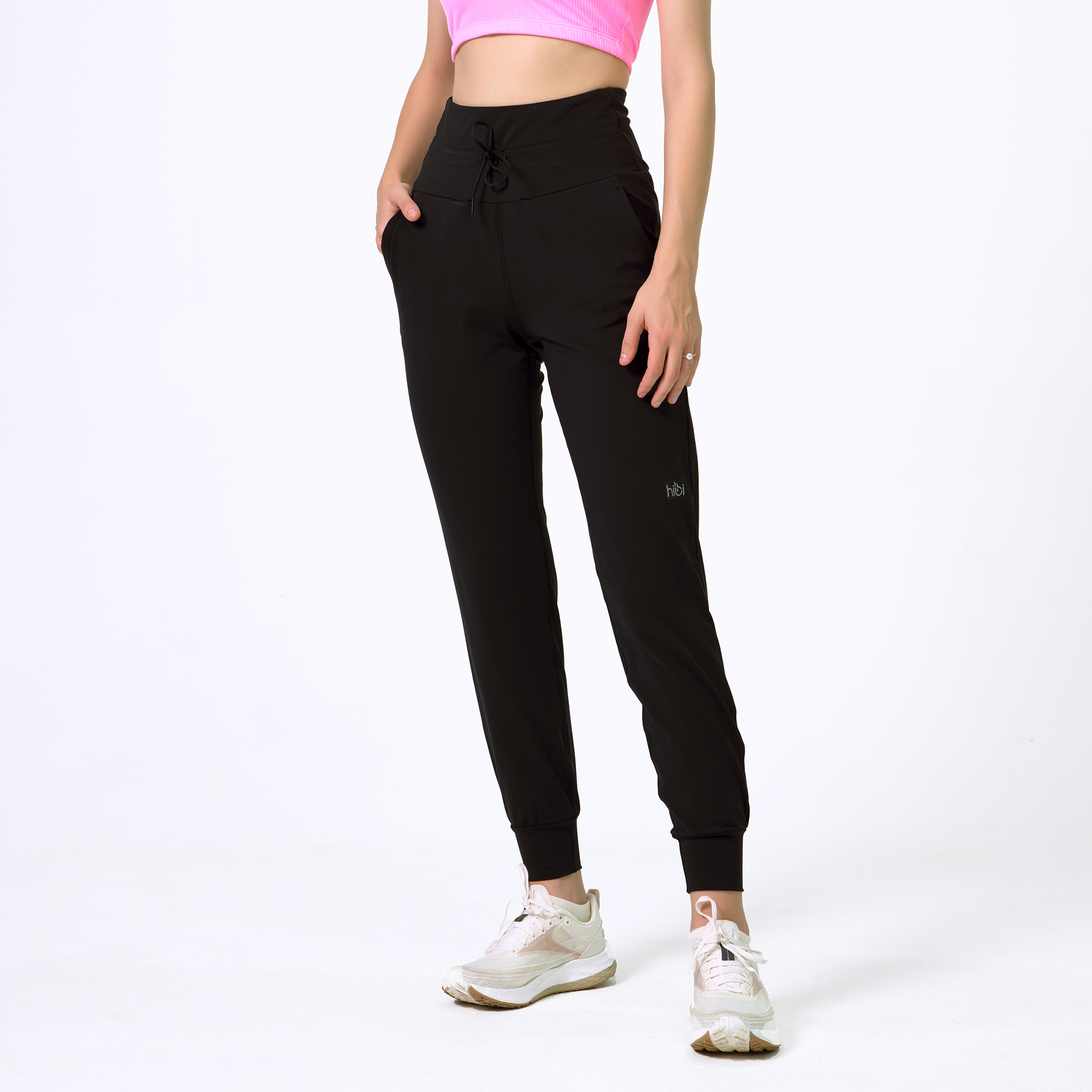 Quần Jogger tập Yoga Gym Hibi Sports QD314 Kiểu Jogger thắt dây có túi , Lưng Cao Tôn Dáng