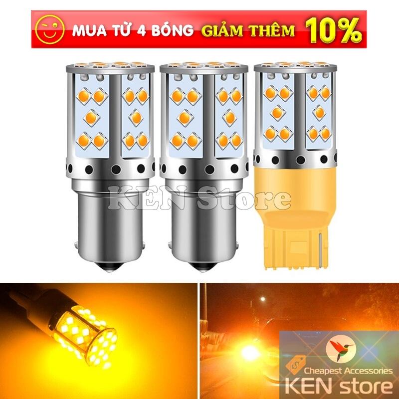 Bóng LED T20 7440 1156 công suất 21W xi nhan ô tô không bị nháy nhanh chống canbus 35smd 3003