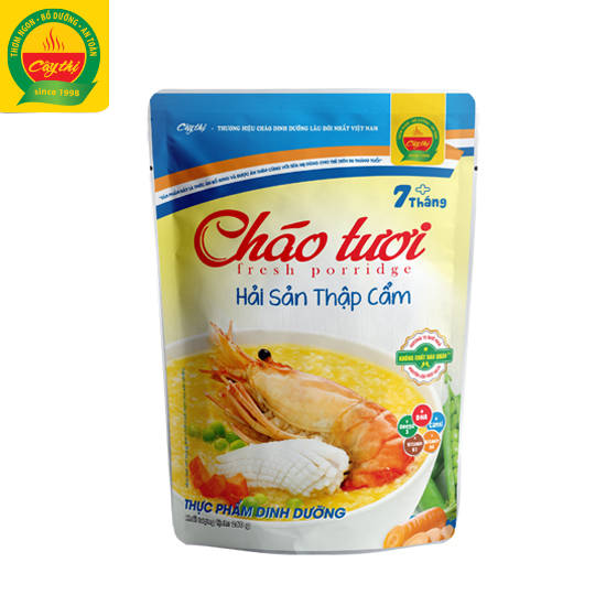 Cháo Tươi Hải Sản Thập Cẩm Cây Thị Mở Gói Ăn Ngay 240G