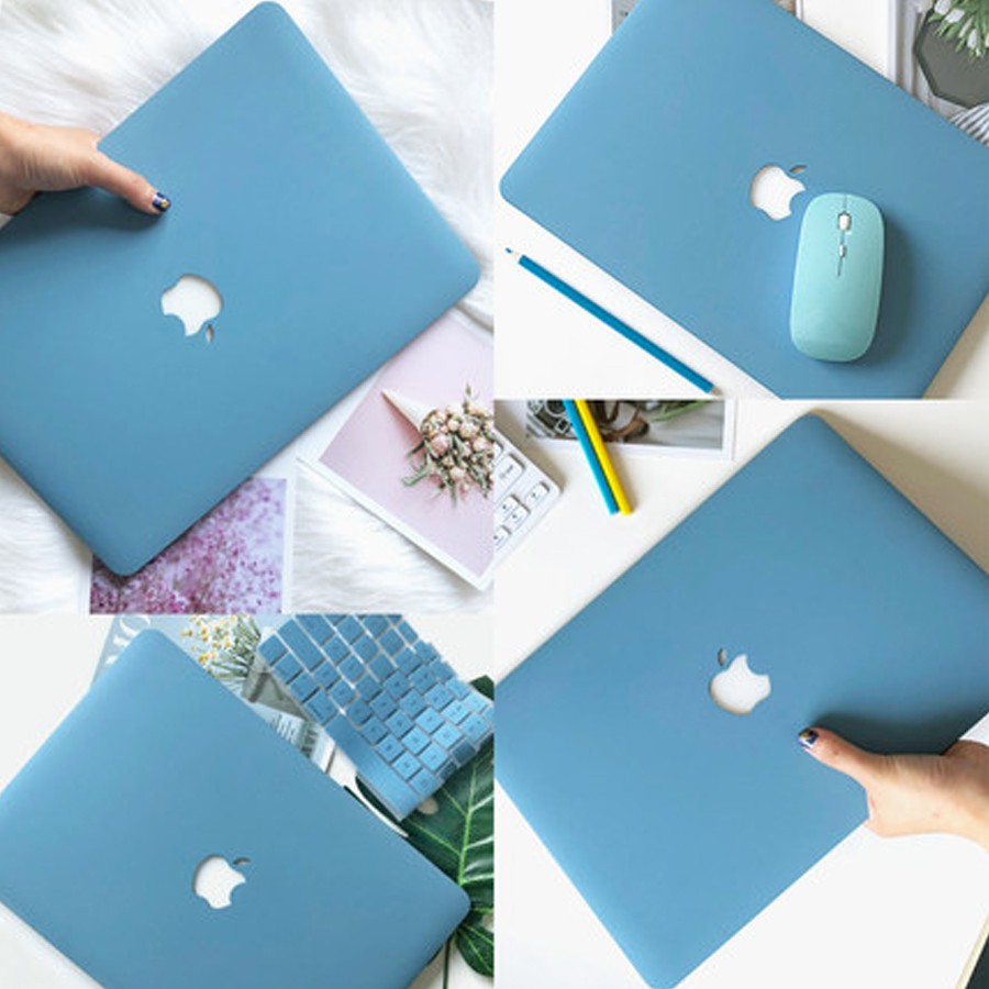 Combo ốp kèm phủ phím dành cho Macbook màu Xanh Pastel đủ dòng