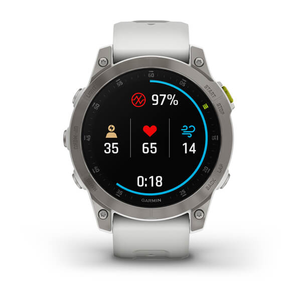 Đồng Hồ Thông Minh Garmin Epix 2 Sapphire - White Titanium - Hàng Chính Hãng