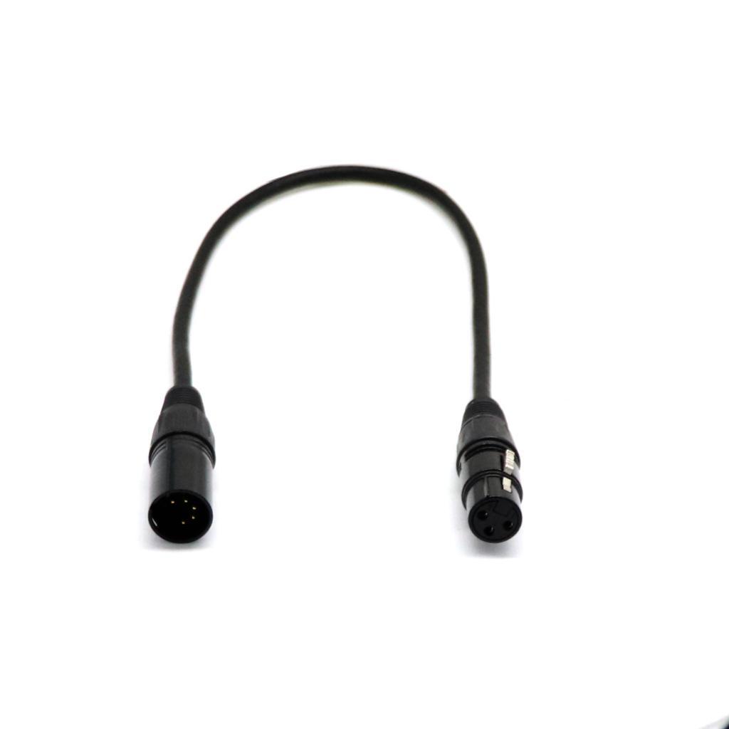 5-Pin Male to 3-Pin Female XLR Turnaround DMX Adapter Cable