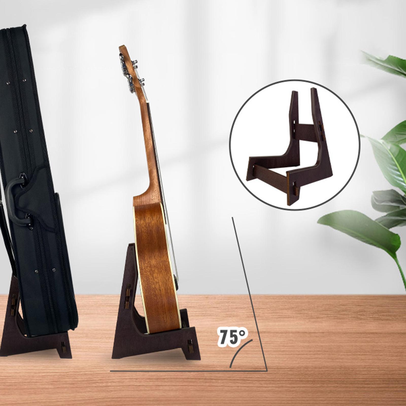 Wood Electric Guitar Floor Stand Ukulele Storage Rack Non Slip Guitar Support Stand for Ukulele Mandolin Bass Guitar Players Gifts Accessory