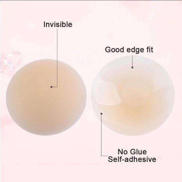 M49. Miếng dán ngực tự thân cao cấp, áo dán ngực silicon dán ti thay thế áo ngực không dây siêu hot