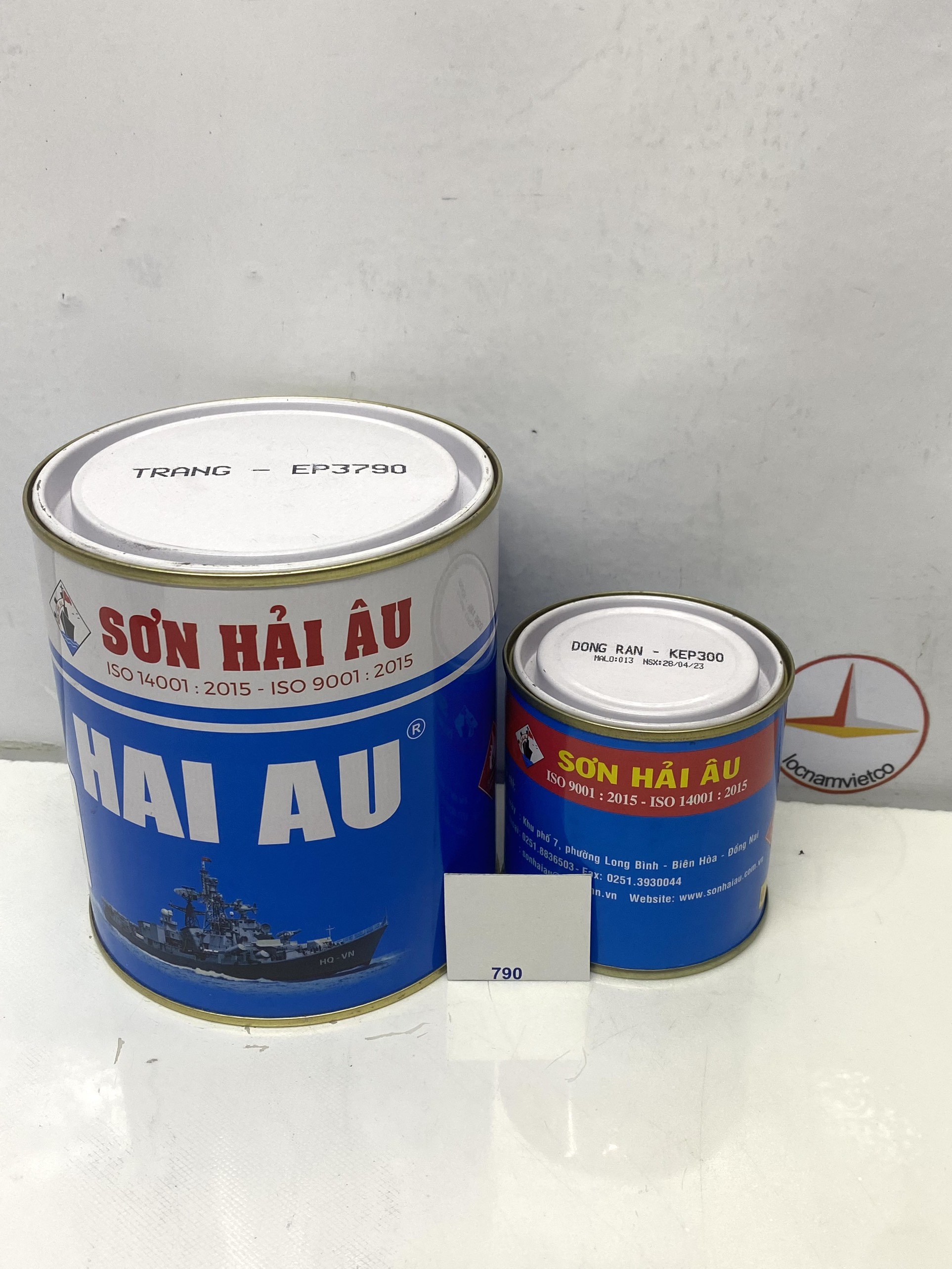 Sơn Epoxy Hải Âu màu trắng EP790 1L/Bộ