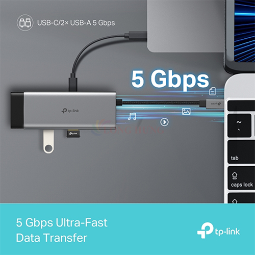 Cổng chuyển đổi TP-Link 5-in-1 USB-C UH5020C - Hàng chính hãng