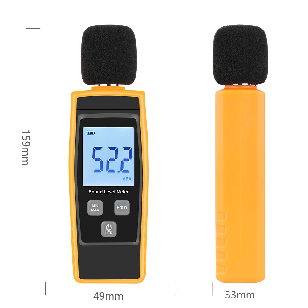 LCD Digital Sound Level Meter DB Meters 30-130dBA Noise Volume Measuring Tool Decibel Monitoring Tester with