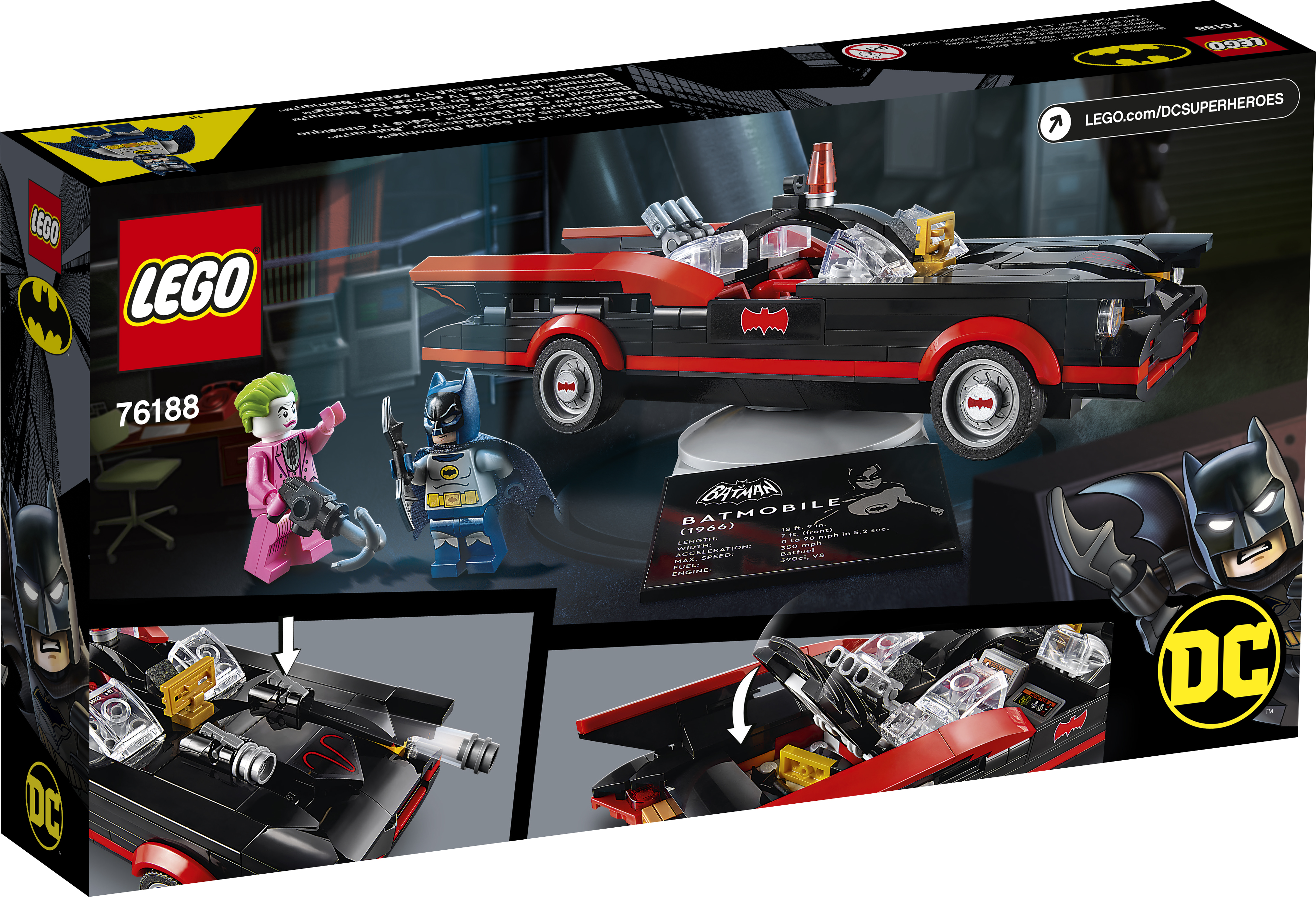 LEGO SUPER HEROES 76188 Siêu Xe Người Dơi Đối Đầu Joker (345 chi tiết)