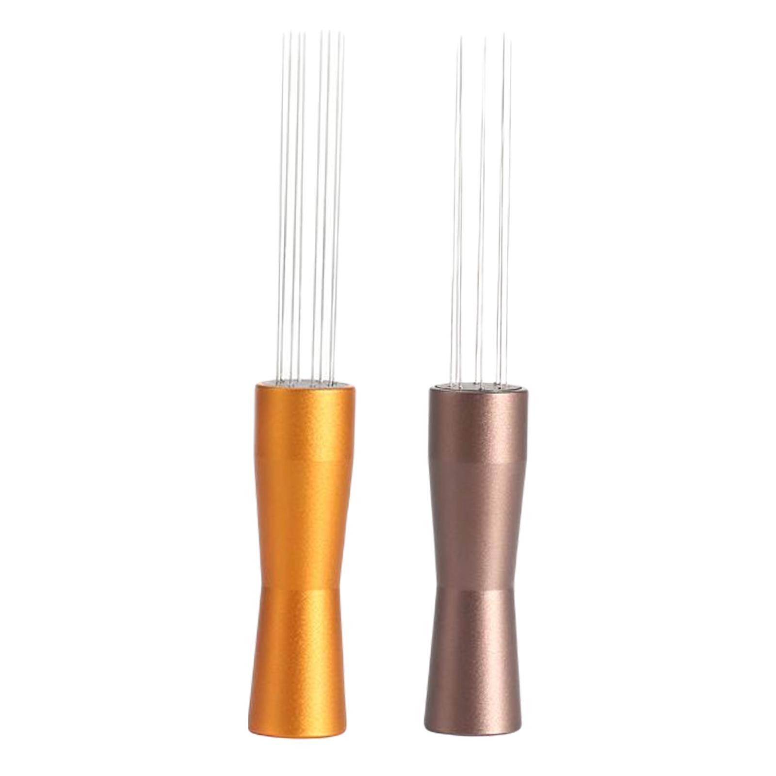 2pcs Needle Coffee Tamper Distributor Espresso Hand Stirrer for Cafe Barista
