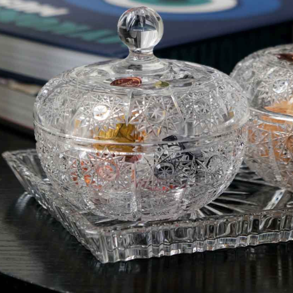 Thố pha lê Bohemia M57 13cm Arcade Europe hàng chính hãng