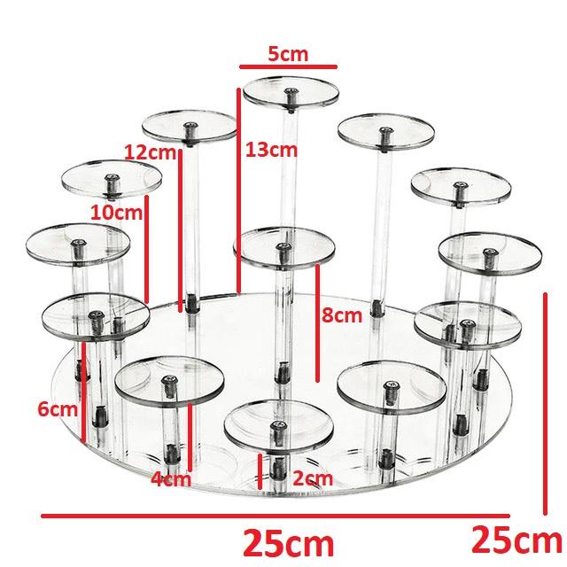 13 Tầng,10 màu sắc, Kệ/giá đỡ Mica trưng bày sản phẩm, nước hoa, son, mô hình quà tặng
