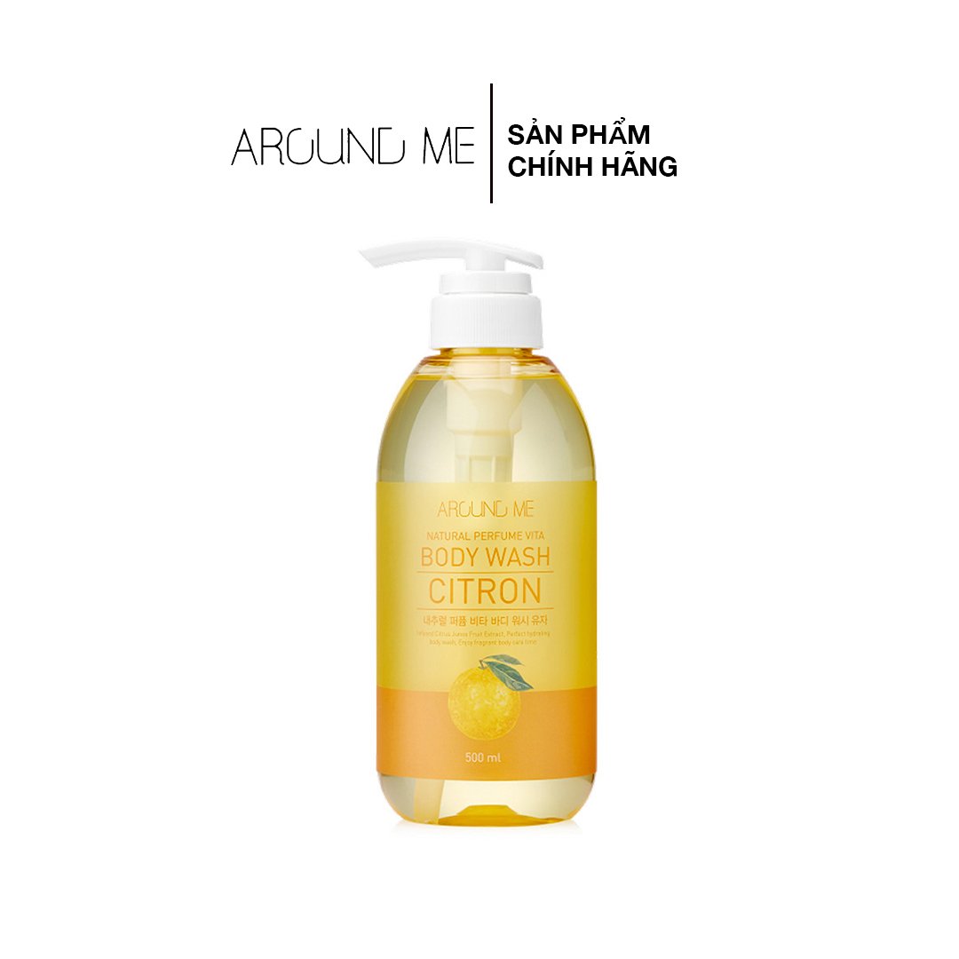 Sữa tắm Around Me nước hoa trắng da hương Citron Vita Body Gel Wash Citron 500ml