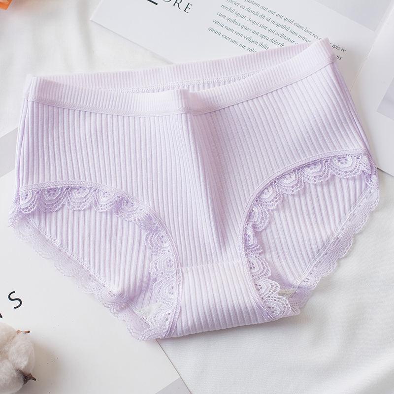 Set 10 quần lót nữ kháng khuẩn cotton mix viền ren điệu đà QLN06