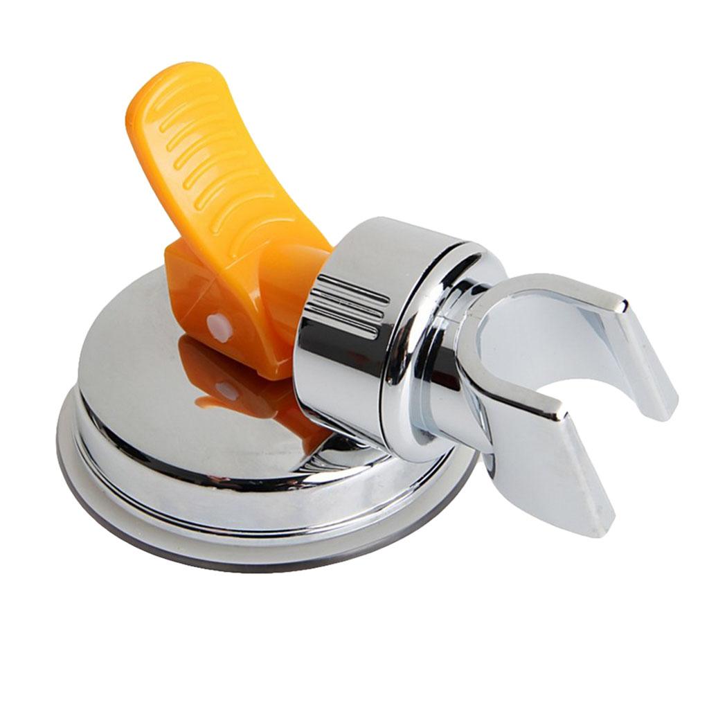 Adjustable Shower Head Holder with Suction Bracket Chrome ABS No Drilling