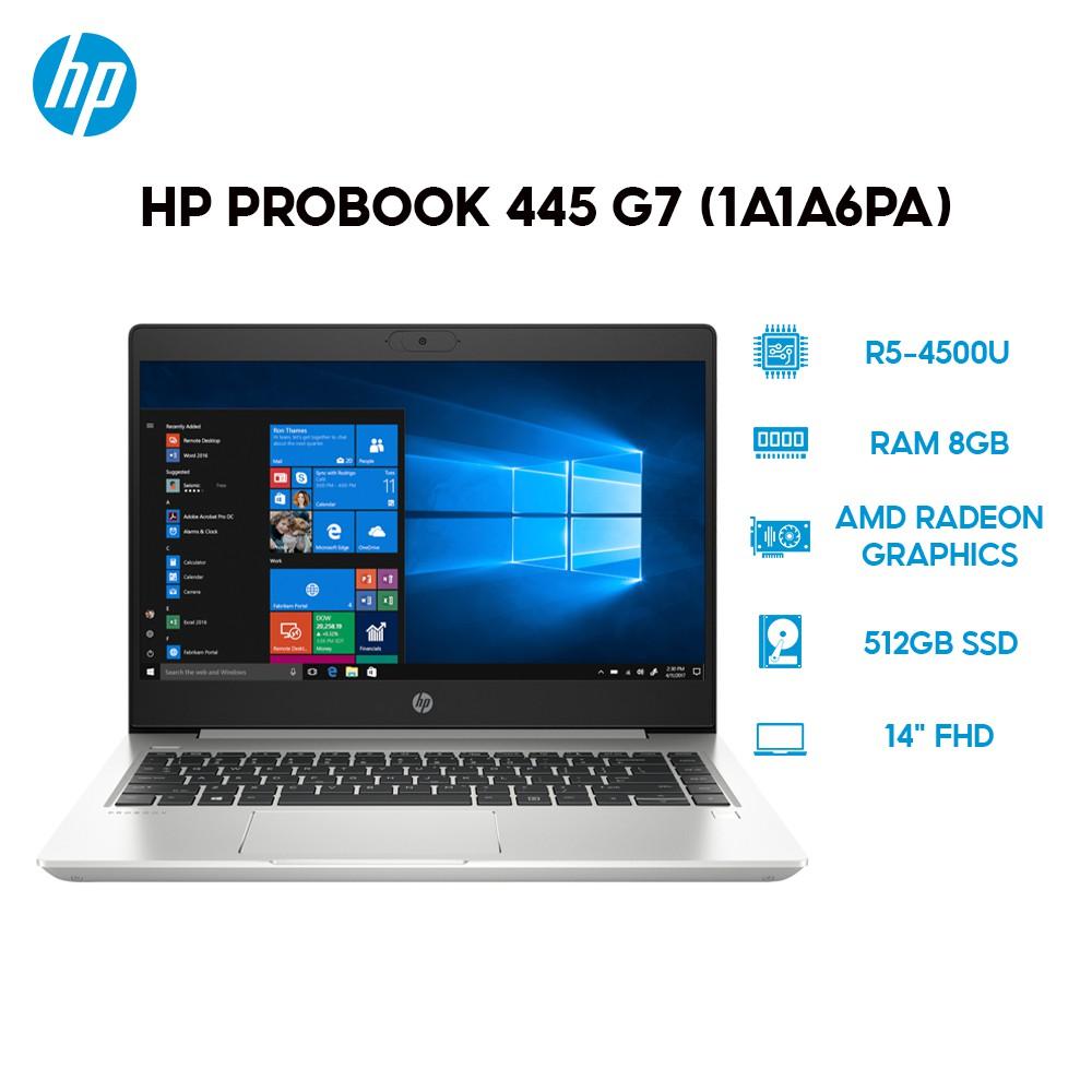 Laptop HP ProBook 445 G7 1A1A6PA R5-4500U | 8GB | 512GB | 14&quot; FHD | Win 10 Hàng Chính Hãng