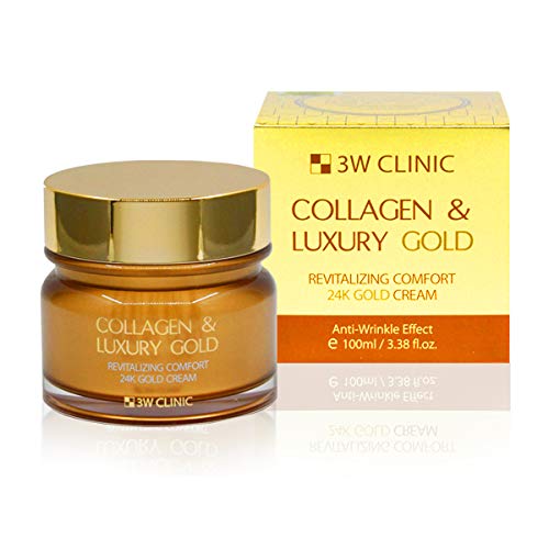 Combo 3 Sản phẩm dưỡng da ngừa lão hoá toàn diện 3W Clinic Collagen &amp; Luxury Gold (Essence, Cream, Hydrogel Eye &amp; Spot Patch)