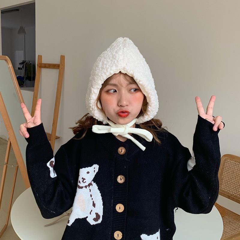 Mũ len mùa đông dễ thương dành cho nữ