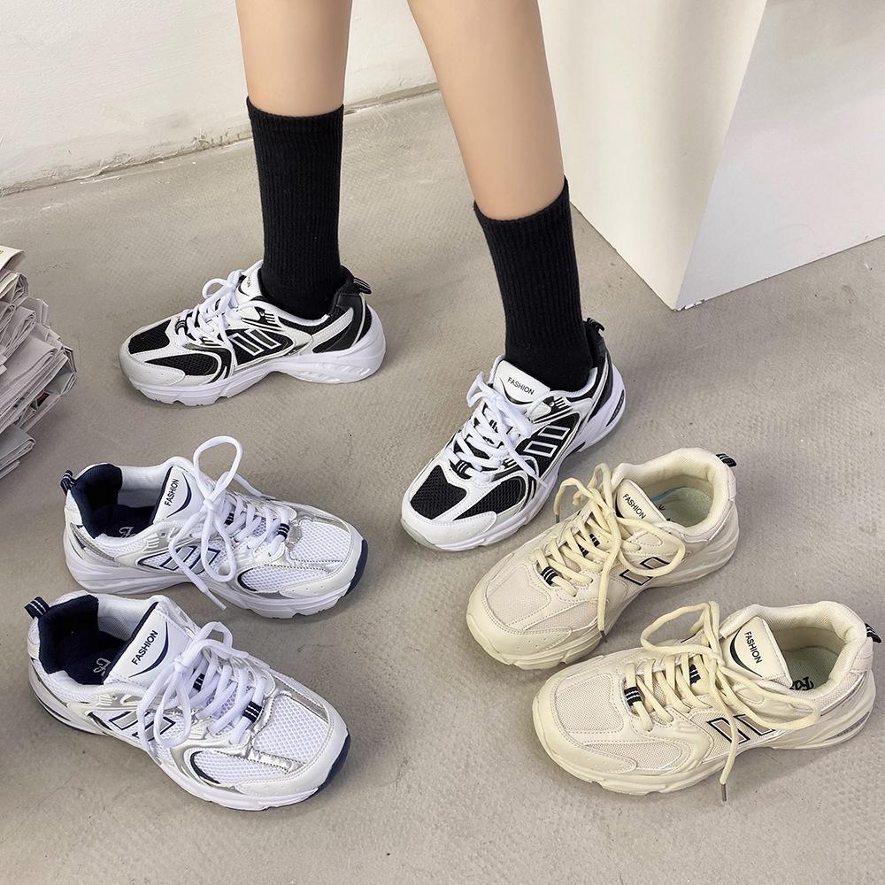 Giày sneaker lưới đế dày thoáng khí cho nữ & nam