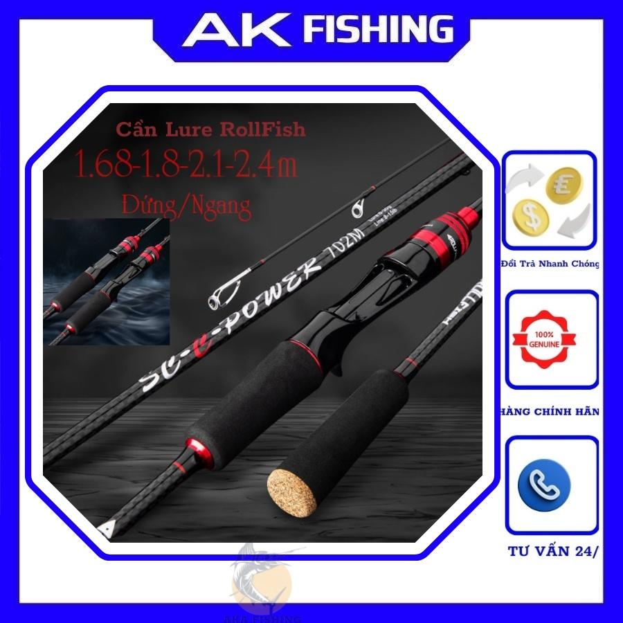 Cần câu lure máy ngang và máy đứng tải tĩnh 3.5kg RollFish đầu bu chống xoắn câu lancer câu cá lóc chính hãng giá rẻ