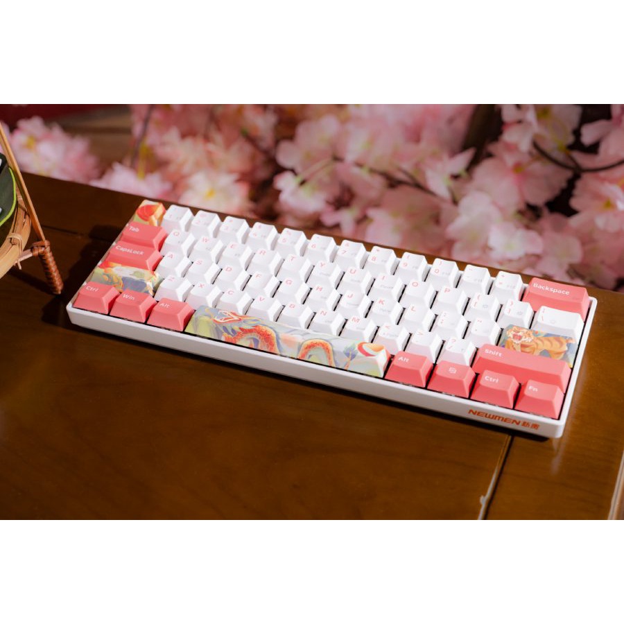 Bàn phím cơ không dây Dual Mode Newmen GM610Dy (MX Hotswap, Bluetooth 5.0, Layout Mac &amp; Win, Keycap PBT Cherry Profile ), bảo hành 24 tháng - Hàng chính hãng