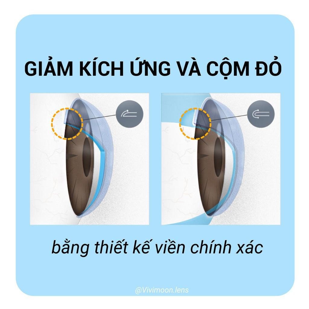 Lens 1 Ngày Trong Suốt Siêu Êm Siêu Mềm Đeo 12h Cho Mắt Thở VIVIMOON - Giá 01 chiếc - Kính Áp Tròng 1 Ngày Vivimedi