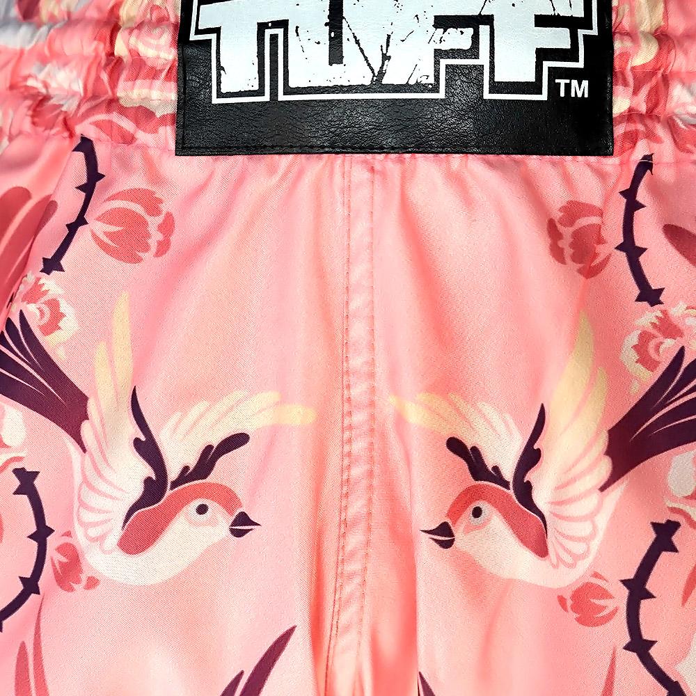 Quần TUFF Muay Thai Pink Retro Style Birds With Roses