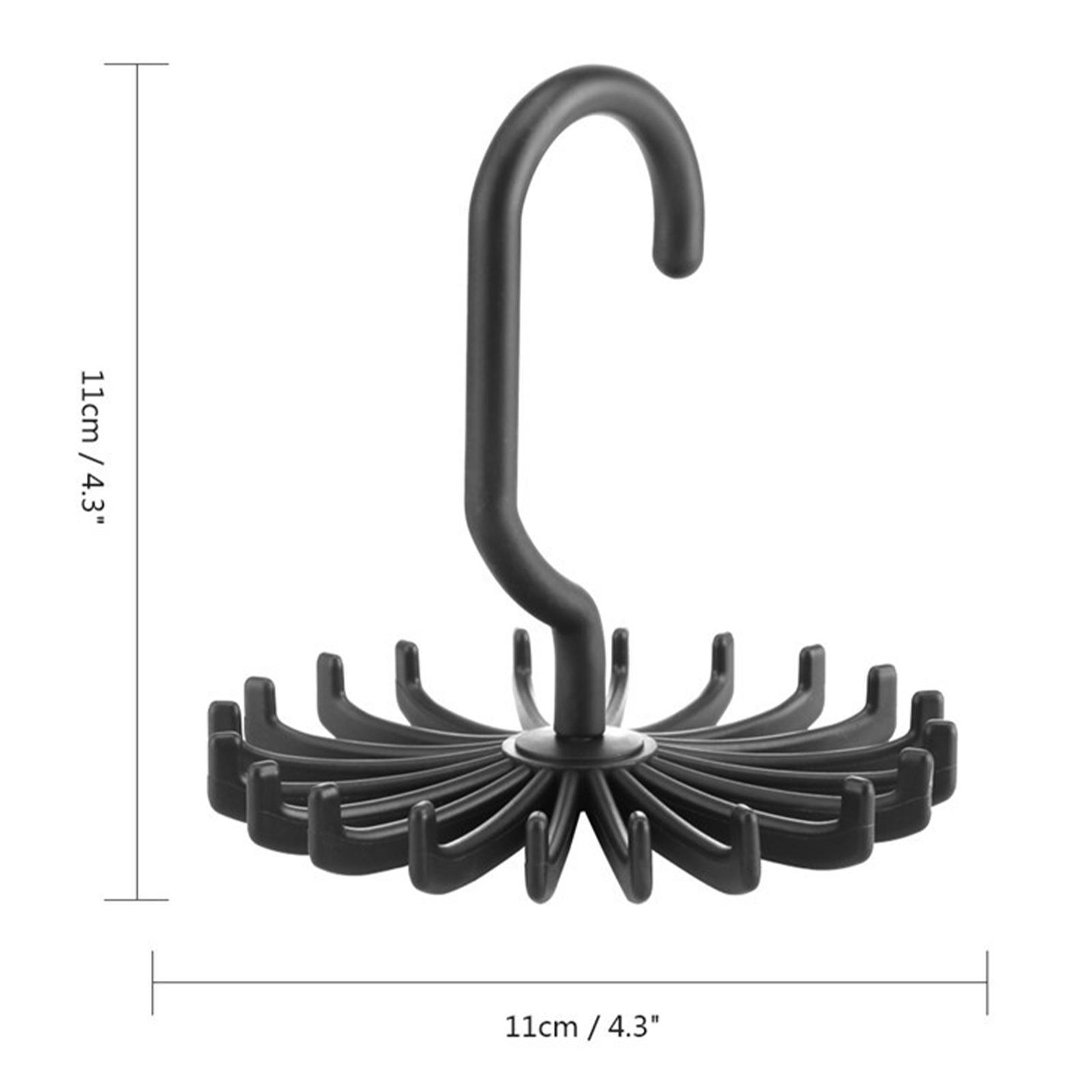 2X Tie Belt Rack Bar Hanger Holder Hook Closet Organizer Storage Rotating