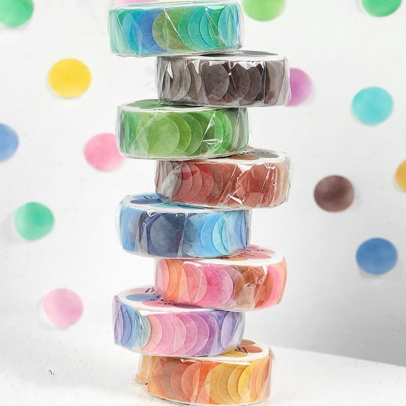 Cuộn 100 miếng dán Washi hình dáng sáng tạo trang trí sổ tay DIY