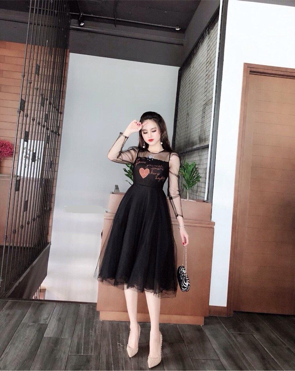 Đầm xòe công chúa dự tiệc dễ thương sang trọng VanAnhShop