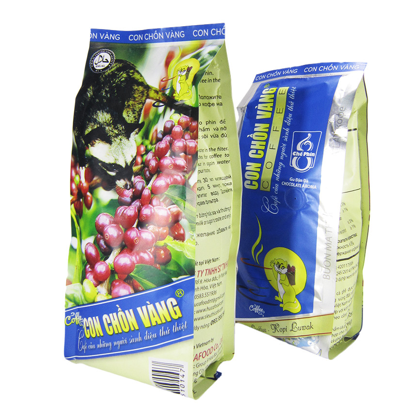 Cà Phê Rang Xay Pha Phin Số 8 Con Chồn Vàng - Túi 500Gr