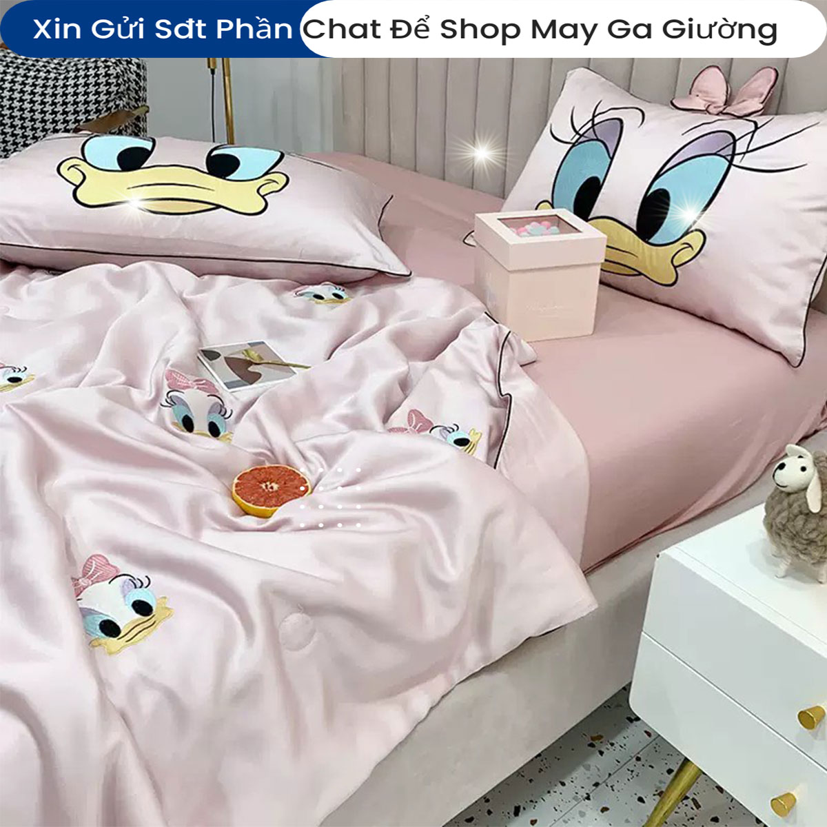 Bộ Chăn Ga Gối Lụa Tencel Cao Cấp Chuẩn Khách Sạn 5 Sao Bộ Ga Ra Drap Đệm Chăn Chần Bông Cao Cấp