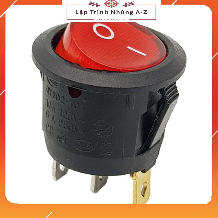 [Lập Trình Nhúng A-Z][153] Công Tắc Bập Bênh Tròn KCD1-105 Có Đèn