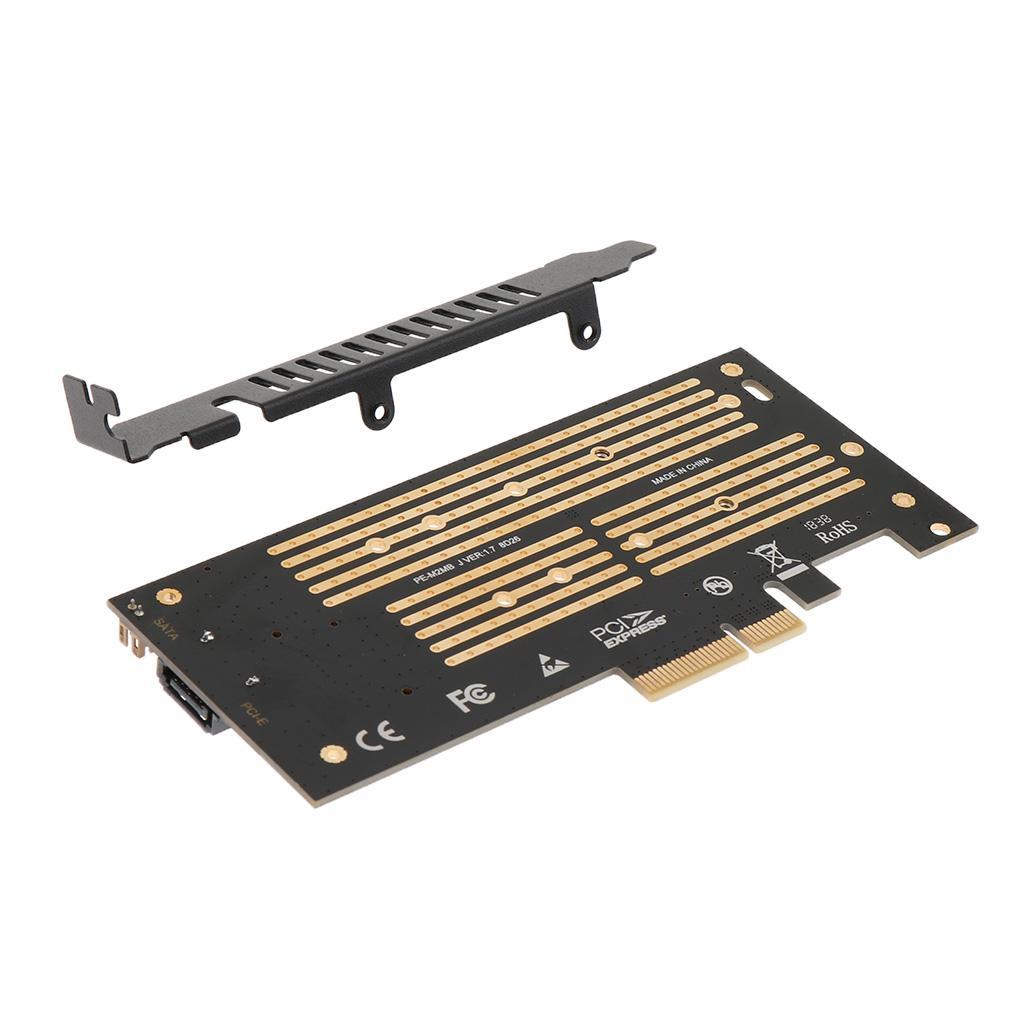 M  KEY Dual interface Card + M.2  to   4x Adapter Card