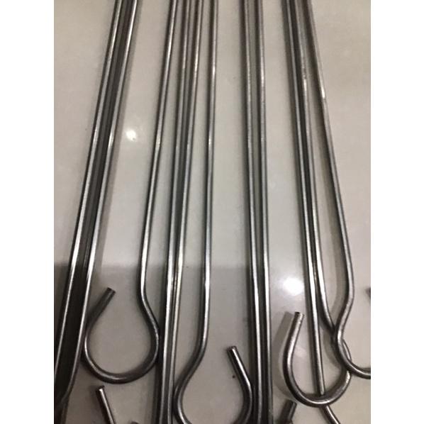 Que Xiên nướng thịt inox không rỉ dài 50cm to dày 4mm