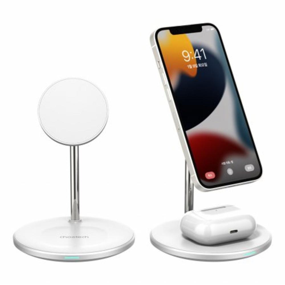 Đế sạc không dây Magnetic 2in 1 cho Ip và Air- pods Choetech T581-F (Hàng chính hãng)