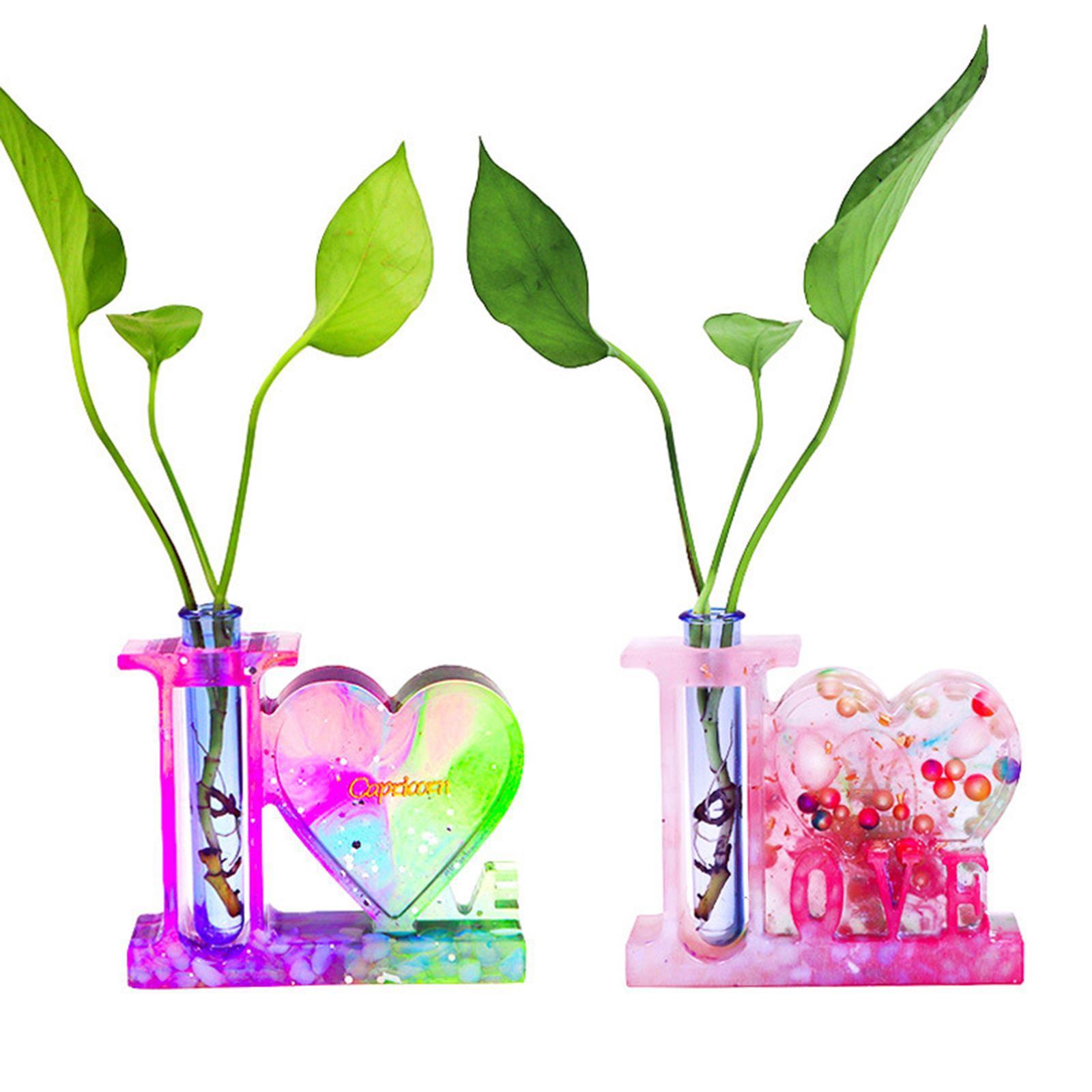 LOVE Silicone Vase Plant Resin Casting Mold Pot Epoxy Mould Craft